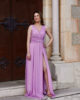 Vestido De Fiesta Largo Con Plumetti