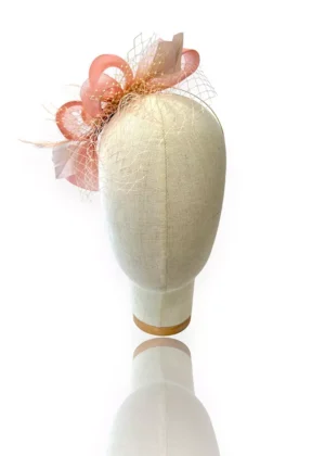 Tocado de boda Mirta rosa