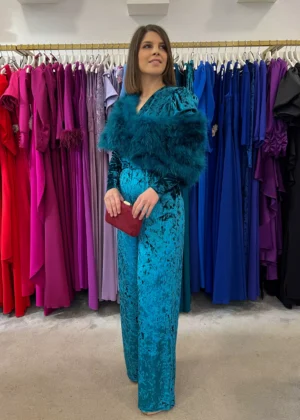 Mono de fiesta de terciopelo