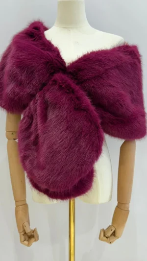 Estola de pelo buganvilla