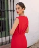 Vestido de fiesta corto con escote cuadrado y frunce Vestido de fiesta corto con escote cuadrado y frunce