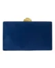 Bolso clutch de antelina azul marino