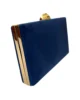 Bolso clutch de antelina azul marino