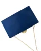 Bolso clutch de antelina azul marino