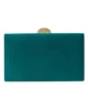 Bolso clutch de antelina verde esmeralda
