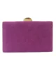 Bolso clutch de antelina violeta