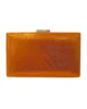 Bolso Clutch De Piedras Naranja De Una Cara