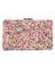 Bolso clutch fiesta con piedras rosa palo