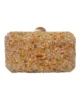 Bolso clutch de piedras hexagonal naranja