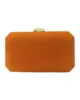 Bolso clutch de piedras hexagonal naranja