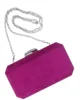 Bolso clutch de antelina buganvilla con plata