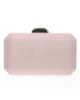 Bolso clutch rosa palo de antelina con cierre plateado Bolso clutch rosa palo de antelina con cierre plateado