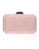 Bolso clutch de antelina rosa con plata