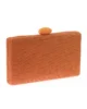 Bolso clutch de rafia naranja con cierre acrílico Bolso clutch de rafia naranja con cierre acrílico