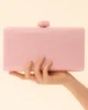 Bolso clutch de rafia rectagular rosa