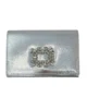 Bolso De Fiesta Metalizado Plata Con Broche