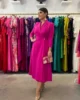 Vestido de fiesta midi efecto chaqueta fucsia Vestido de fiesta midi efecto chaqueta fucsia