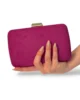 Bolso clutch de antelina buganvilla Bolso clutch de antelina buganvilla