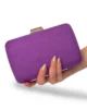 Bolso clutch de antelina morado Bolso clutch de antelina morado