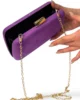 Bolso clutch de antelina morado Bolso clutch de antelina morado