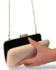 Bolso clutch de antelina rosa palo Bolso clutch de antelina rosa palo