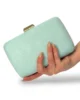 Bolso clutch de antelina verde agua Bolso clutch de antelina verde agua
