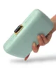 Bolso clutch de antelina verde agua Bolso clutch de antelina verde agua
