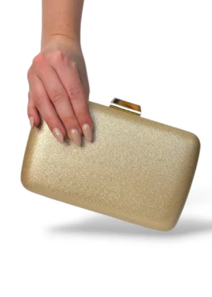 Ylma modas vestidos de fiesta, novia y comunión Bolso clutch dorado
