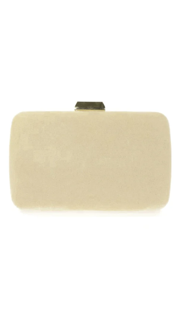 Bolso Clutch De Antelina Beige Tostado