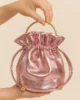 Bolso bombonera metálica rosa