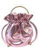 Bolso bombonera metálica rosa