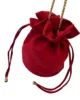 Bolso bombonera de antelina rojo carmesí