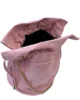 Bolso bombonera de antelina rosa