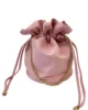 Bolso bombonera de antelina rosa