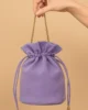Bolso bombonera de antelina violeta