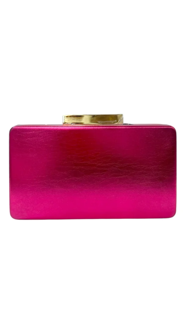 Bolso Clutch Metalizado Fucsia