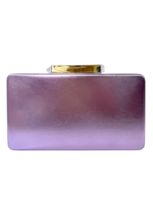Bolso clutch metalizado violeta