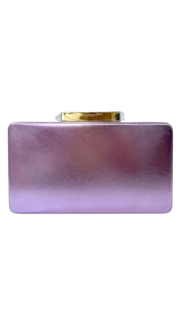 Bolso Clutch Metalizado Violeta