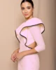Vestido de fiesta midi con espalda abierta nude