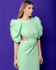 Vestido de fiesta midi cut-out verde