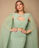 Vestido de fiesta largo con capa de gasa verde Vestido de fiesta largo con capa de gasa verde