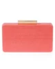 Clutch de rafia coral con cierre dorado Clutch de rafia coral con cierre dorado