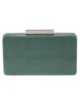 Clutch de rafia verde con cierre plateado Clutch de rafia verde con cierre plateado