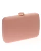 Bolso clutch de tela nude