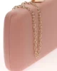Bolso clutch de tela nude