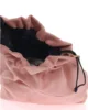Bolso bombonera antelina rosa palo oscuro