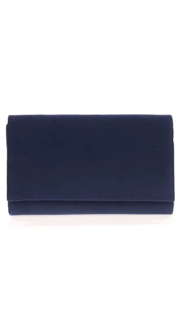 Bolso sobre de antelina rectangular azul marino