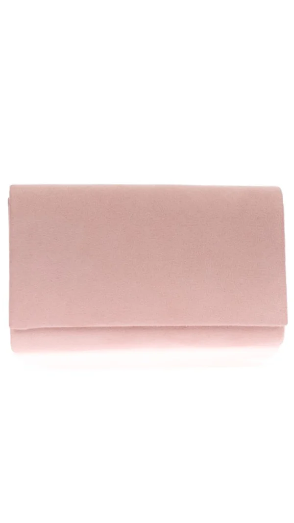 Bolso sobre de antelina rectangular rosa