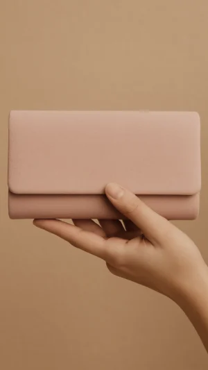 Bolso sobre de antelina rectangular rosa