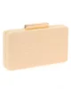 Bolso clutch de rafia rectangular beige